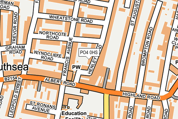 PO4 0HS map - OS OpenMap – Local (Ordnance Survey)