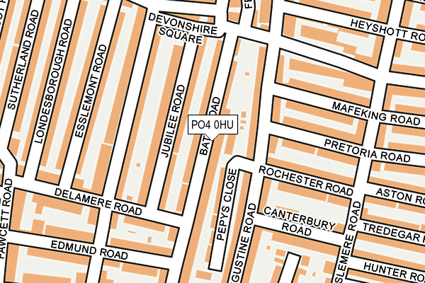 PO4 0HU map - OS OpenMap – Local (Ordnance Survey)