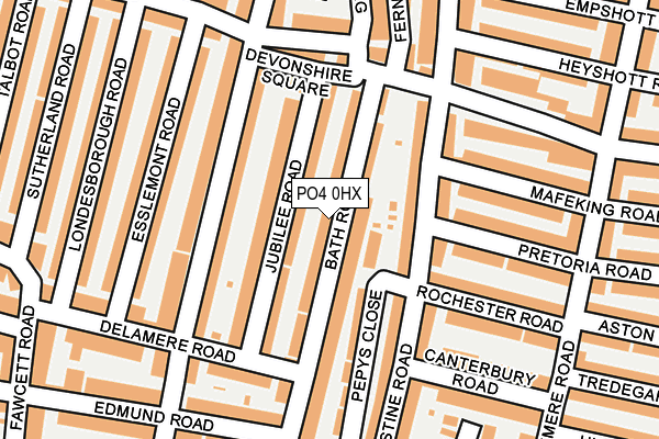 PO4 0HX map - OS OpenMap – Local (Ordnance Survey)