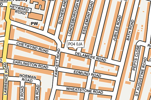 PO4 0JA map - OS OpenMap – Local (Ordnance Survey)