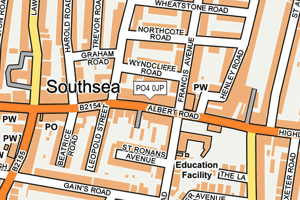 PO4 0JP map - OS OpenMap – Local (Ordnance Survey)