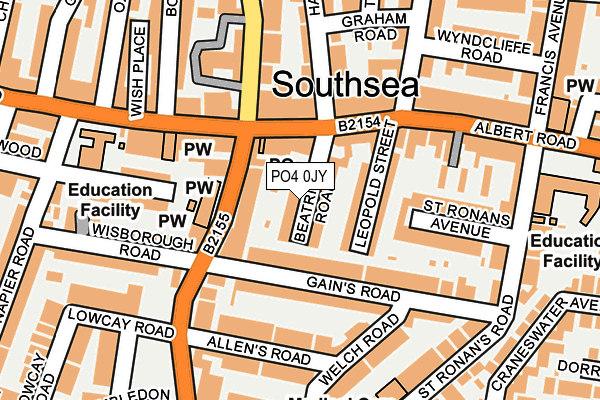 PO4 0JY map - OS OpenMap – Local (Ordnance Survey)