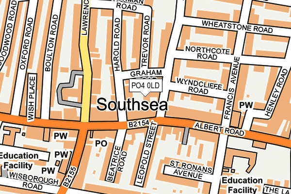 PO4 0LD map - OS OpenMap – Local (Ordnance Survey)