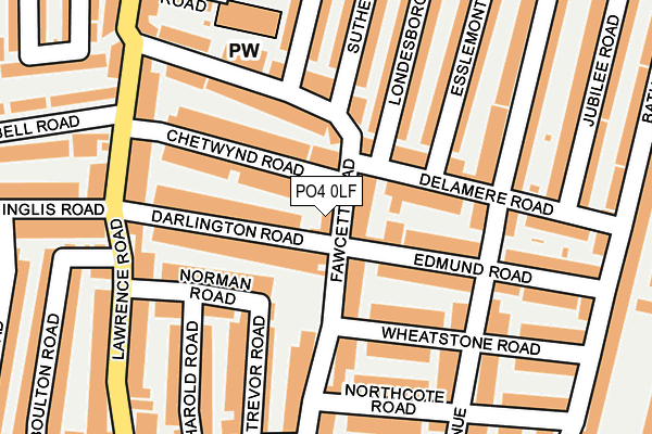 PO4 0LF map - OS OpenMap – Local (Ordnance Survey)