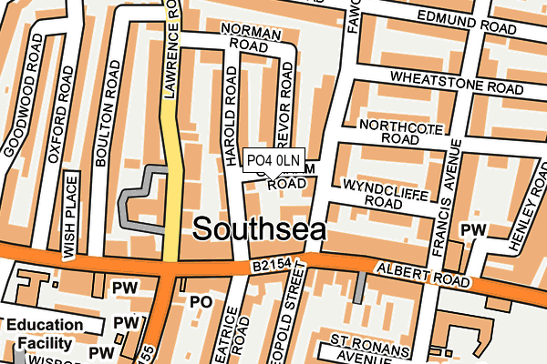 PO4 0LN map - OS OpenMap – Local (Ordnance Survey)