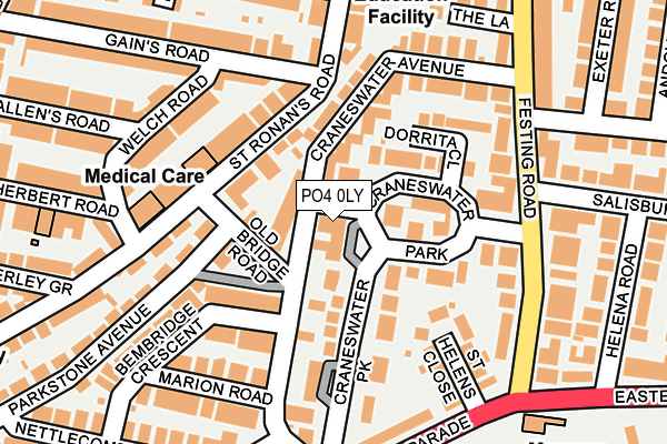 PO4 0LY map - OS OpenMap – Local (Ordnance Survey)