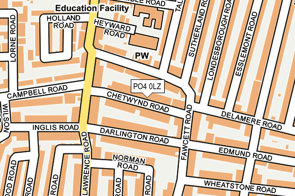 PO4 0LZ map - OS OpenMap – Local (Ordnance Survey)