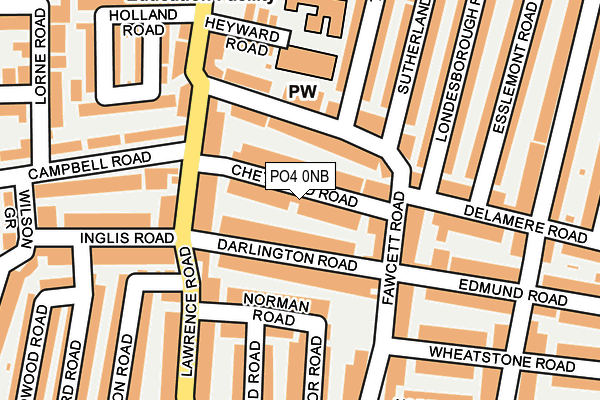 PO4 0NB map - OS OpenMap – Local (Ordnance Survey)