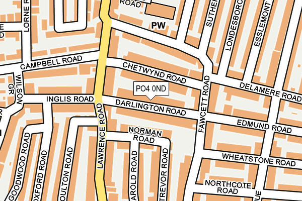 PO4 0ND map - OS OpenMap – Local (Ordnance Survey)