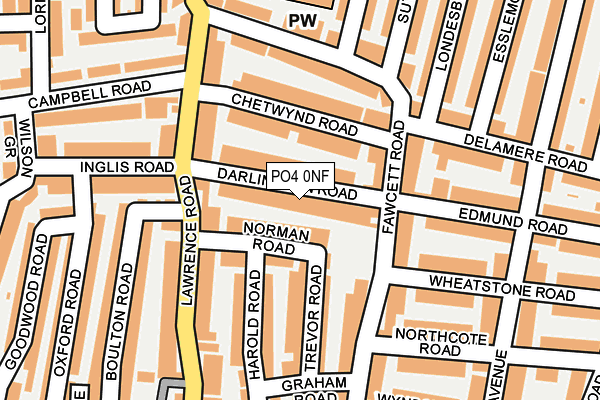 PO4 0NF map - OS OpenMap – Local (Ordnance Survey)