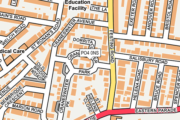 PO4 0NS map - OS OpenMap – Local (Ordnance Survey)