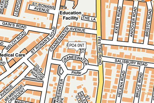 PO4 0NT map - OS OpenMap – Local (Ordnance Survey)