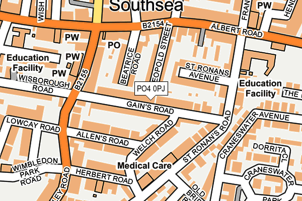 PO4 0PJ map - OS OpenMap – Local (Ordnance Survey)