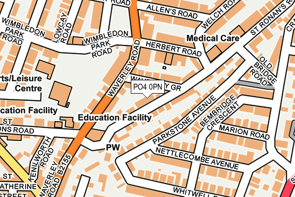 PO4 0PN map - OS OpenMap – Local (Ordnance Survey)