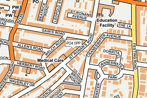 PO4 0PP map - OS OpenMap – Local (Ordnance Survey)