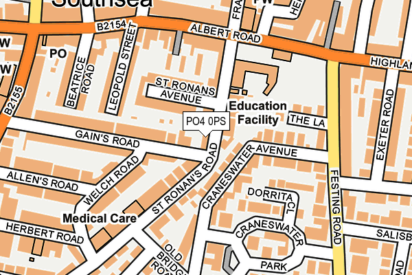 PO4 0PS map - OS OpenMap – Local (Ordnance Survey)