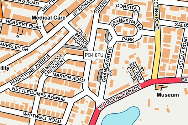 PO4 0PU map - OS OpenMap – Local (Ordnance Survey)