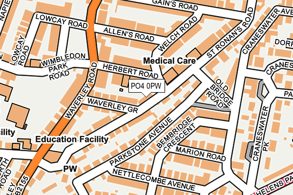 PO4 0PW map - OS OpenMap – Local (Ordnance Survey)