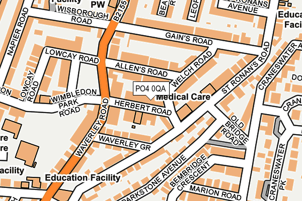 PO4 0QA map - OS OpenMap – Local (Ordnance Survey)