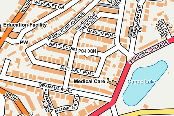 PO4 0QN map - OS OpenMap – Local (Ordnance Survey)