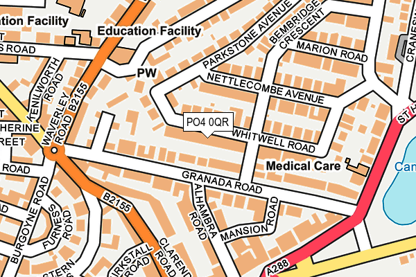 PO4 0QR map - OS OpenMap – Local (Ordnance Survey)