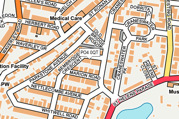 PO4 0QT map - OS OpenMap – Local (Ordnance Survey)