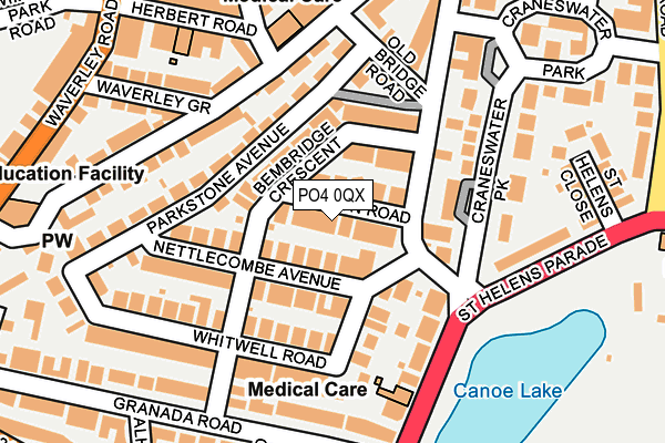 PO4 0QX map - OS OpenMap – Local (Ordnance Survey)