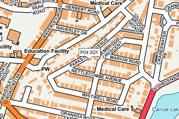 PO4 0QY map - OS OpenMap – Local (Ordnance Survey)