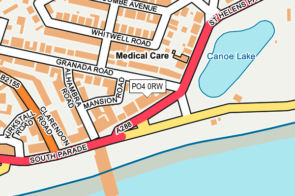 PO4 0RW map - OS OpenMap – Local (Ordnance Survey)