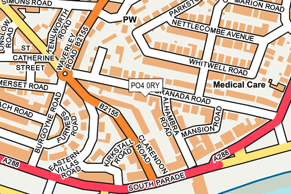 PO4 0RY map - OS OpenMap – Local (Ordnance Survey)