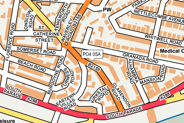 PO4 0SA map - OS OpenMap – Local (Ordnance Survey)