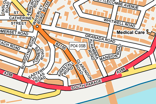 PO4 0SB map - OS OpenMap – Local (Ordnance Survey)