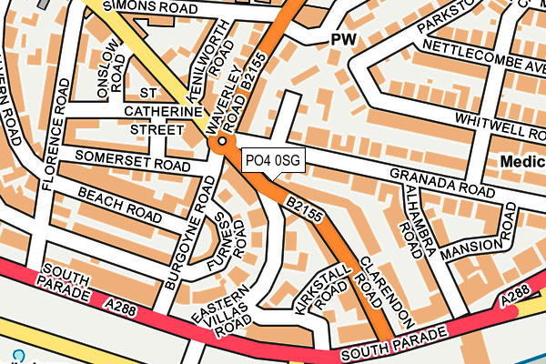 PO4 0SG map - OS OpenMap – Local (Ordnance Survey)