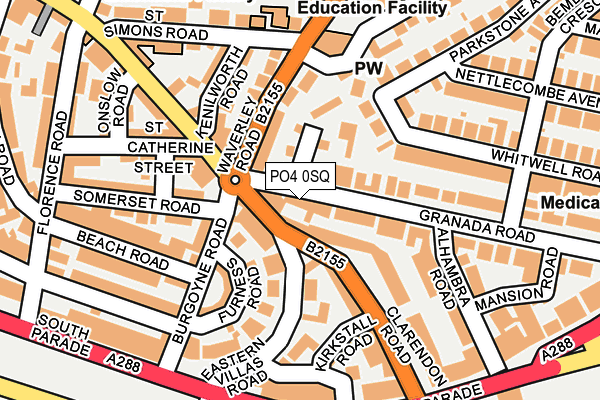 PO4 0SQ map - OS OpenMap – Local (Ordnance Survey)