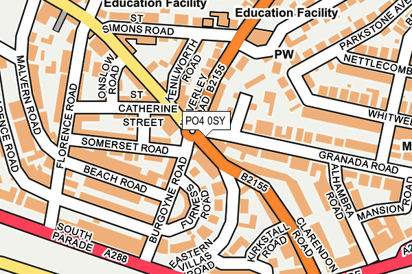 PO4 0SY map - OS OpenMap – Local (Ordnance Survey)