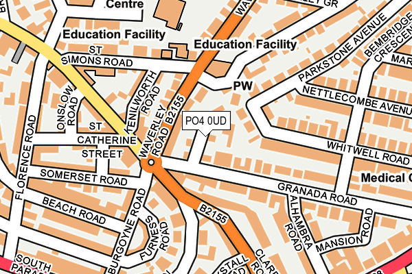 PO4 0UD map - OS OpenMap – Local (Ordnance Survey)