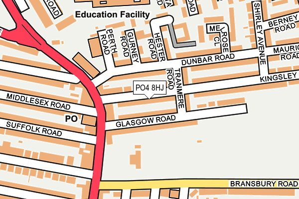 PO4 8HJ map - OS OpenMap – Local (Ordnance Survey)