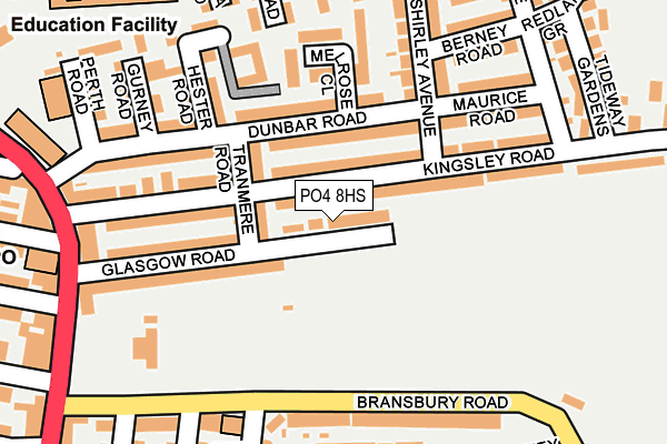 PO4 8HS map - OS OpenMap – Local (Ordnance Survey)