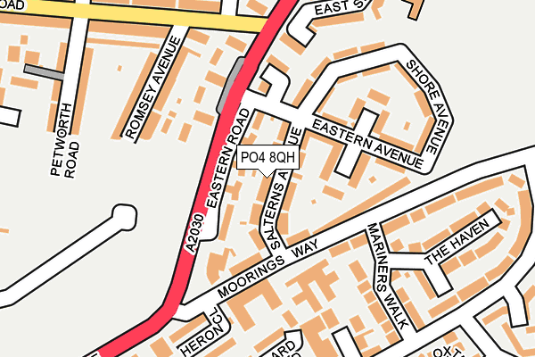 PO4 8QH map - OS OpenMap – Local (Ordnance Survey)