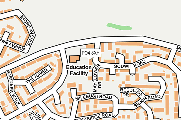 PO4 8XH map - OS OpenMap – Local (Ordnance Survey)