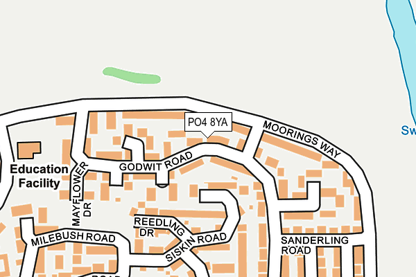 PO4 8YA map - OS OpenMap – Local (Ordnance Survey)