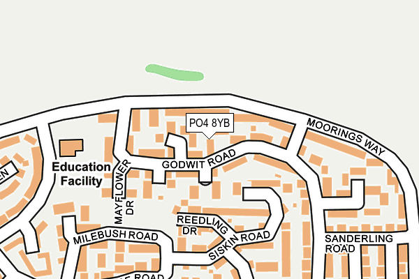 PO4 8YB map - OS OpenMap – Local (Ordnance Survey)