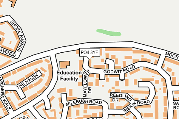 PO4 8YF map - OS OpenMap – Local (Ordnance Survey)