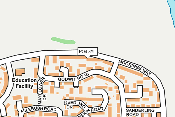 PO4 8YL map - OS OpenMap – Local (Ordnance Survey)