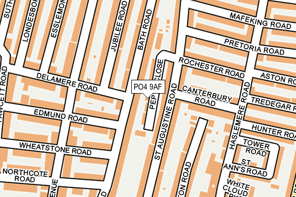 PO4 9AF map - OS OpenMap – Local (Ordnance Survey)