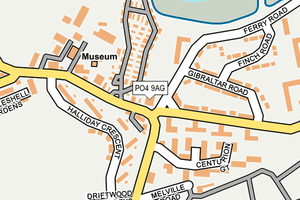 PO4 9AG map - OS OpenMap – Local (Ordnance Survey)