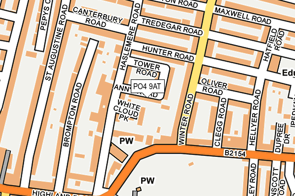 PO4 9AT map - OS OpenMap – Local (Ordnance Survey)