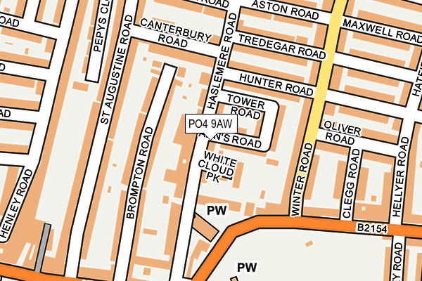 PO4 9AW map - OS OpenMap – Local (Ordnance Survey)