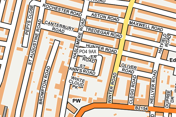 PO4 9AX map - OS OpenMap – Local (Ordnance Survey)