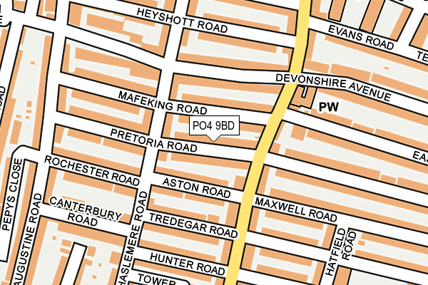 PO4 9BD map - OS OpenMap – Local (Ordnance Survey)